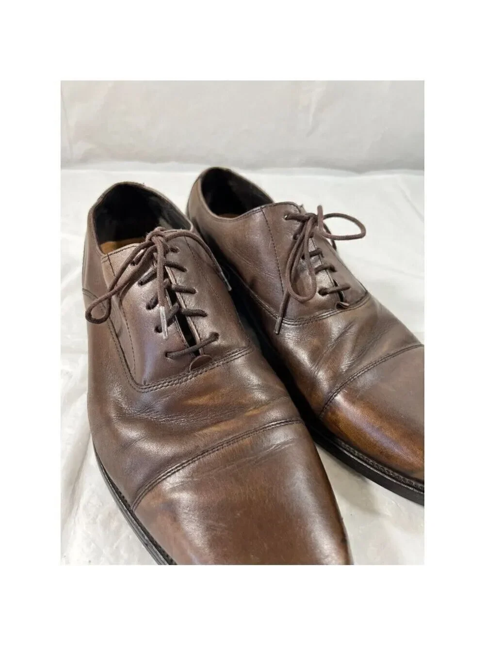 Cole Haan Brown Leather Cap Toe Oxfords Men's 10
